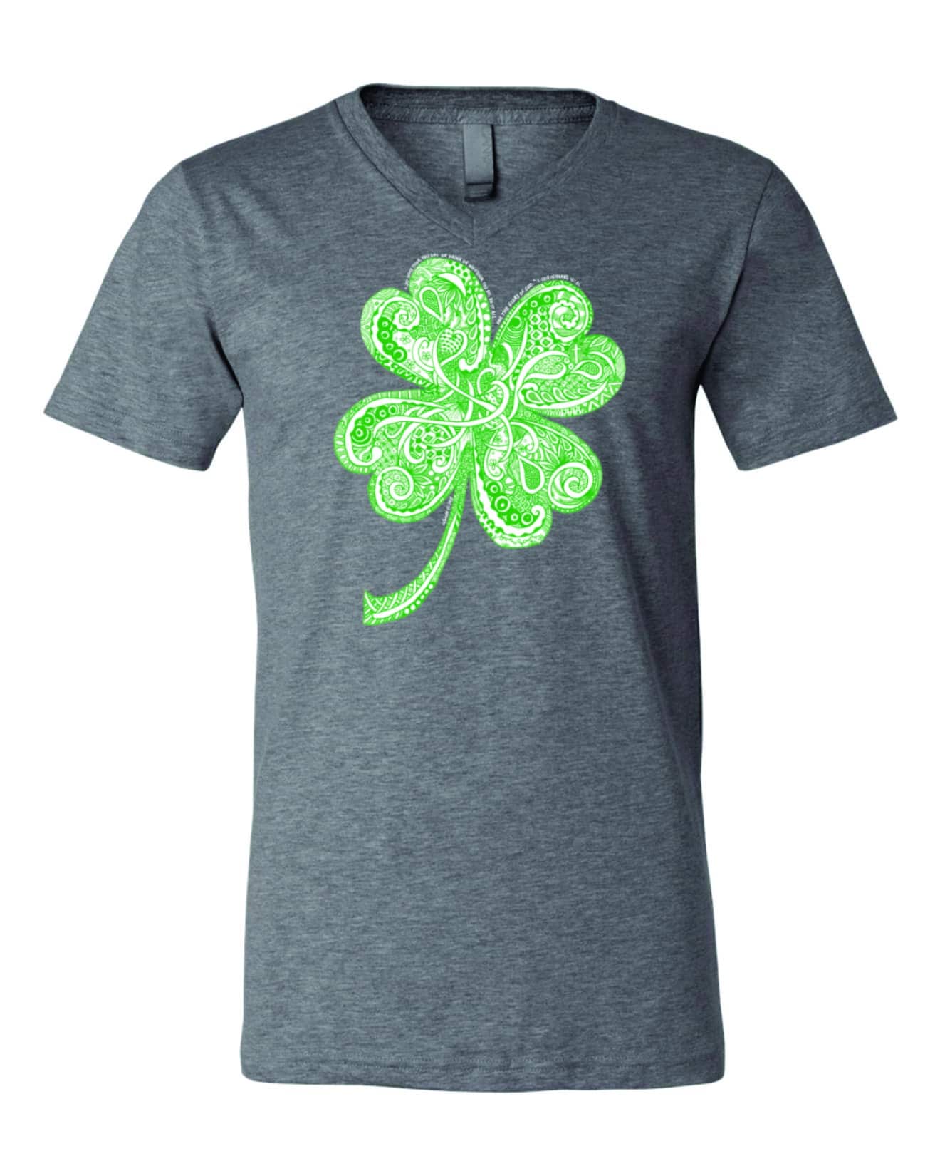 Shamrock - Vneck - Divine Doodles